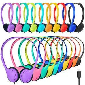 USB C Headphones Bulk 10 Pack for Classroom School Kids,On-Ear Wired | Type C Headphones Compatible with Pad Smartphones for Boys Girls Students Travel Mixed Colors USB C Headphones Bulk 10 Pack for Classroom School Kids,On-Ear Wired | Type C Headphones Compatible with Pad Smartphones for Boys Girls Students Travel Mixed Colors