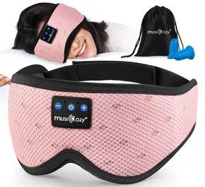 Bluetooth Sleep Mask Headphones for Side Sleepers | Soft Mesh Eye Masks With Ultra-Thin Speakers, HD Audio, Comfortable Fit For Sleeping, Travel and Relaxation Bluetooth Sleep Mask Headphones for Side Sleepers | Soft Mesh Eye Masks With Ultra-Thin Speakers, HD Audio, Comfortable Fit For Sleeping, Travel and Relaxation