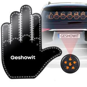 Car Finger Light with 6 Gestures Remote - Show Your Feelings to Drivers | Glohand for Car Window, Finger Flicker LED Hand Gesture Signs, Truck Accessories, Gift for Men Car Finger Light with 6 Gestures Remote - Show Your Feelings to Drivers | Glohand for Car Window, Finger Flicker LED Hand Gesture Signs, Truck Accessories, Gift for Men