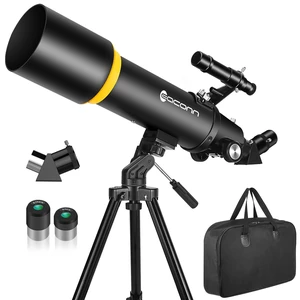 Telescope for Adults, 90mm Aperture 600mm Refractor Telescope for Kids and Beginners, Telescopes for Adults Astronomy with Handbag and Phone Adapter Telescope for Adults, 90mm Aperture 600mm Refractor Telescope for Kids and Beginners, Telescopes for Adults Astronomy with Handbag and Phone Adapter