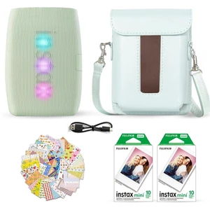 Instax Mini Link 3 Smartphone Printer Sage Green + Fuji Film Value Pack (20 Sheets)+ Shutter Accessories Bundle, Incl. Protective Case, 20 Sticker Frames, USB Type C Cable Instax Mini Link 3 Smartphone Printer Sage Green + Fuji Film Value Pack (20 Sheets)+ Shutter Accessories Bundle, Incl. Protective Case, 20 Sticker Frames, USB Type C Cable