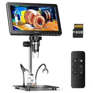 DM9 Max Digital Microscope: 20MP 10.1" 1500X HD IPS Coin Microscope Magnifier for Error Coins with Screen, LCD Soldering Microscopes for Adults, 10 LED Lights, PC/TV Compatible, 16GB DM9 Max Digital Microscope: 20MP 10.1" 1500X HD IPS Coin Microscope Magnifier for Error Coins with Screen, LCD Soldering Microscopes for Adults, 10 LED Lights, PC/TV Compatible, 16GB
