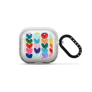 Impact Airpods (4th Gen) Case with Ring - Clear Polka Daub Hearts - Frost Impact Airpods (4th Gen) Case with Ring - Clear Polka Daub Hearts - Frost