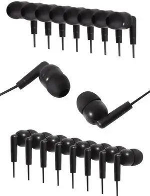 100 Pack Earbuds Bulk for School Classroom Headphones Wired in Ear Student Earphones Class Set Individually Packed Black 3.5mm 100 Pack Earbuds Bulk for School Classroom Headphones Wired in Ear Student Earphones Class Set Individually Packed Black 3.5mm