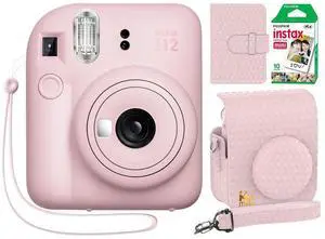 Instax Mini 12 Instant Camera Blossom Pink + Minimate Custom Designed Case + Fuji Instax Film 10 Sheets & Photo Album Instax Mini 12 Instant Camera Blossom Pink + Minimate Custom Designed Case + Fuji Instax Film 10 Sheets & Photo Album