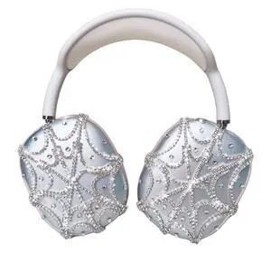Rhinestones Spider Web AirPods Max Cover Glittering Headphones Case for Airpods Max Cute Airpod Pro Max Ear Covers Protective Accessories Rhinestones Spider Web AirPods Max Cover Glittering Headphones Case for Airpods Max Cute Airpod Pro Max Ear Covers Protective Accessories