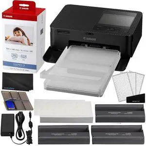 Selphy CP1500 Wireless Compact Photo Printer (Black) Bundle with KP-108IN Color Ink Paper Set (108 Sheets of 4x6 Paper + 3 Ink Cartridges) + 6-Slot Memory Card Holder + More Selphy CP1500 Wireless Compact Photo Printer (Black) Bundle with KP-108IN Color Ink Paper Set (108 Sheets of 4x6 Paper + 3 Ink Cartridges) + 6-Slot Memory Card Holder + More