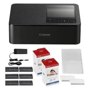 SELPHY CP1500 Compact Photo Printer | Black with 2 x KP-108IN Color Ink and Paper Set (3 Items) SELPHY CP1500 Compact Photo Printer | Black with 2 x KP-108IN Color Ink and Paper Set (3 Items)