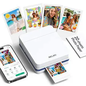 PP01 Photo Printer, 2x3 Portable Photo Printer, Mini Printer, White | Instant Color Inkjet Printer for Smartphone, Sticky-Back Photos, Bluetooth Compatible with iOS & Android, AI App Editing PP01 Photo Printer, 2x3 Portable Photo Printer, Mini Printer, White | Instant Color Inkjet Printer for Smartphone, Sticky-Back Photos, Bluetooth Compatible with iOS & Android, AI App Editing