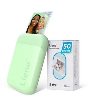 Pearl K100 Photo Printer, 2x3 Mini Portable Instant Phone Printer 50 Zink Adhesive Paper, Bluetooth 5.2 Compatible w/iOS & Android, Small Color Picture Printer for iPhone Smartphone Green Pearl K100 Photo Printer, 2x3 Mini Portable Instant Phone Printer 50 Zink Adhesive Paper, Bluetooth 5.2 Compatible w/iOS & Android, Small Color Picture Printer for iPhone Smartphone Green