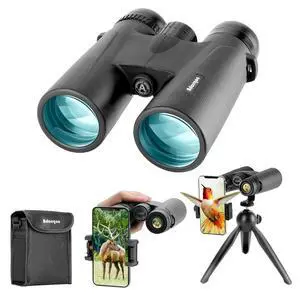 12x42 High Powered Binoculars for Adults, Phone Adapter and Tripod | BAK4 Prism, FMC Optics, Waterproof, 367ft Wide View, 18.5mm Eyepieces for Bird Watching Cruise Travel Wildlife Viewing Sports 12x42 High Powered Binoculars for Adults, Phone Adapter and Tripod | BAK4 Prism, FMC Optics, Waterproof, 367ft Wide View, 18.5mm Eyepieces for Bird Watching Cruise Travel Wildlife Viewing Sports