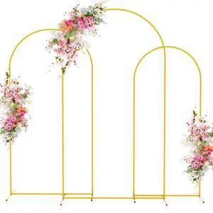 Wedding Arch Backdrop Stand 7.2FT,6.6FT,6FT Gold Metal Arch Stand | Metal Arch Backdrop Stand Set of 3 Balloon Arch Frame for Wedding Ceremony Birthday Party Bridal Baby Shower Decor Wedding Arch Backdrop Stand 7.2FT,6.6FT,6FT Gold Metal Arch Stand | Metal Arch Backdrop Stand Set of 3 Balloon Arch Frame for Wedding Ceremony Birthday Party Bridal Baby Shower Decor