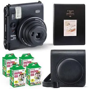 Instax Mini 99 Instant Camera Vintage Black. + Value Pack (40 Sheets) Shutter Accessories Bundle, Includes Style Compatible Carrying Case, Black Photo Album 64 Pockets Instax Mini 99 Instant Camera Vintage Black. + Value Pack (40 Sheets) Shutter Accessories Bundle, Includes Style Compatible Carrying Case, Black Photo Album 64 Pockets