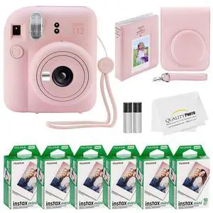 Instax Mini 12 Instant Camera + 60 Photo Prints + Quality Photo Value Bundle, Case, Decoration Stickers, Frames, Photo Album, (Blossom Pink) Instax Mini 12 Instant Camera + 60 Photo Prints + Quality Photo Value Bundle, Case, Decoration Stickers, Frames, Photo Album, (Blossom Pink)