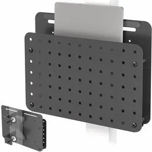 Steel Clamp-on Desk Leg Laptop Mount Holder, 14 x 11 inch Magnetic Peg Board, Desk Accessory Organizer, Black, Mount-LHS1 Steel Clamp-on Desk Leg Laptop Mount Holder, 14 x 11 inch Magnetic Peg Board, Desk Accessory Organizer, Black, Mount-LHS1