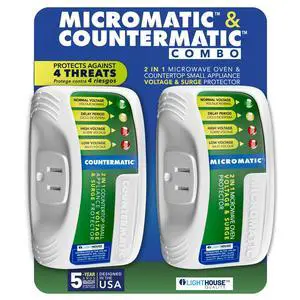 Two Electronic Voltage & Surge Protector Combo Micromatic for Microwaves and Countermatic for Kitchen Appliances Two Electronic Voltage & Surge Protector Combo Micromatic for Microwaves and Countermatic for Kitchen Appliances