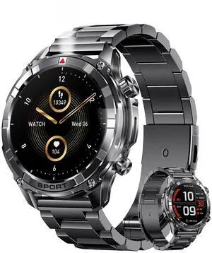 Mens Smart Watch with Bluetooth & Flashlight 7 Day Battery Life | 1.52" Smart Watch of Men - IP68 Waterproof Sport Watches with 100+ Sport Modes Sleep Monitor Compatible Android iOS(2 Straps) Mens Smart Watch with Bluetooth & Flashlight 7 Day Battery Life | 1.52" Smart Watch of Men - IP68 Waterproof Sport Watches with 100+ Sport Modes Sleep Monitor Compatible Android iOS(2 Straps)
