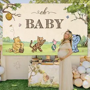 Neutral Classic Winnie Bear Baby Shower Decorations Backdrop 5x3Ft | Vintage Pooh Bear Oh Baby Banner for Boys Girls Gender Reveal Photo Backdrop Winnie Nursey Wall Decor Neutral Classic Winnie Bear Baby Shower Decorations Backdrop 5x3Ft | Vintage Pooh Bear Oh Baby Banner for Boys Girls Gender Reveal Photo Backdrop Winnie Nursey Wall Decor