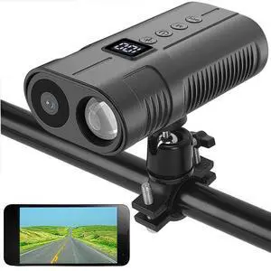 Bike Front Light Sports Camera1080P HD Bicycle Action Camera, 64GB Memory, 10H Recording, Rechargeable LED Headlight for Night Riding, Ebike Accessories, Mountain Road BMX Dirt Bike Bike Front Light Sports Camera1080P HD Bicycle Action Camera, 64GB Memory, 10H Recording, Rechargeable LED Headlight for Night Riding, Ebike Accessories, Mountain Road BMX Dirt Bike