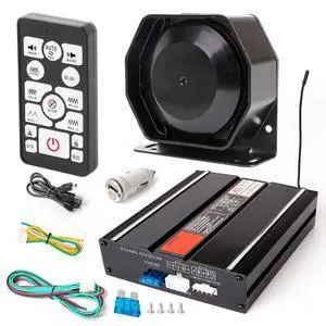 Police Car Emergency Siren Pa System for Truck Firefighter Vehicles | 20 Tones 200W 118-130DB Wireless Remote with Handheld Microphone Speaker Ambulance Police Car Emergency Siren Pa System for Truck Firefighter Vehicles | 20 Tones 200W 118-130DB Wireless Remote with Handheld Microphone Speaker Ambulance