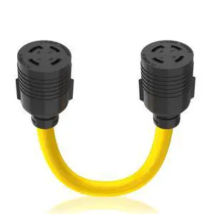 Power Bank Adapter NEMA L14-30R to L14-30R Twist Lock 125V/250V 30 AMP Female to Female Cord Generator Adapter Convert Generator Hookup Transfer Gen Power to House 18 Inches 1.5 Feet Power Bank Adapter NEMA L14-30R to L14-30R Twist Lock 125V/250V 30 AMP Female to Female Cord Generator Adapter Convert Generator Hookup Transfer Gen Power to House 18 Inches 1.5 Feet