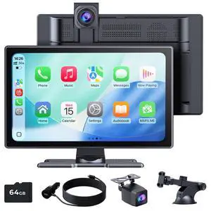 Carplay Screen for Apple Carplay & Android Auto 9" HD Touchscreen | Wireless Car Play Screen for Car, 4K Dash Cam, 1080p Backup Camera, Navigation, Mirror Link, Bluetooth, FM Carplay Screen for Apple Carplay & Android Auto 9" HD Touchscreen | Wireless Car Play Screen for Car, 4K Dash Cam, 1080p Backup Camera, Navigation, Mirror Link, Bluetooth, FM