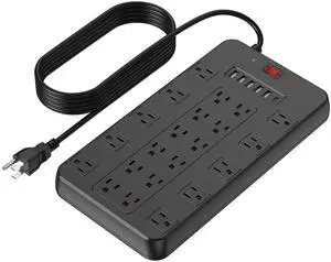 20A Surge Protector Heavy Duty Power Strip, 22 Outlets 6 FT Cord | 20 Amp Heavy Duty Surge Protector 12 Gauge Cord 2100J 22 Outlets With USB C for Garage Workshop & Kitchen 20A Surge Protector Heavy Duty Power Strip, 22 Outlets 6 FT Cord | 20 Amp Heavy Duty Surge Protector 12 Gauge Cord 2100J 22 Outlets With USB C for Garage Workshop & Kitchen