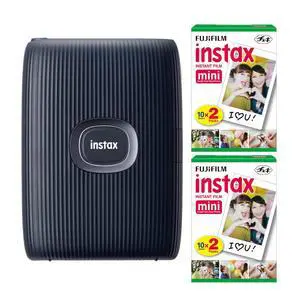 Instax Mini Link Smartphone Printer (Dark Denim) + Fuji Instax Mini Film (40 Sheets) - Instax Mini Link Printer Bundle Instax Mini Link Smartphone Printer (Dark Denim) + Fuji Instax Mini Film (40 Sheets) - Instax Mini Link Printer Bundle