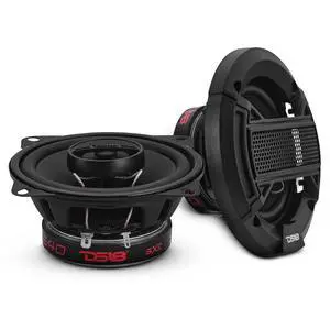 S40 4 Inch Car Audio Coaxial Speaker Pair - 120W Max (40W RMS) 4 Ohm 2-Way Coax with Grill, Black Matte Steel Basket, and Barium Ferrite Magnet - Upgrade Factory Speakers S40 4 Inch Car Audio Coaxial Speaker Pair - 120W Max (40W RMS) 4 Ohm 2-Way Coax with Grill, Black Matte Steel Basket, and Barium Ferrite Magnet - Upgrade Factory Speakers