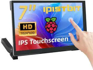 7 Inch IPS LCD Touch Screen Display 1024×600 HDMI Capacitive Mini Small Monitor for Raspberry Pi 5/4/3/2/B/B+, BB Black, Win 11/10/8/7 7 Inch IPS LCD Touch Screen Display 1024×600 HDMI Capacitive Mini Small Monitor for Raspberry Pi 5/4/3/2/B/B+, BB Black, Win 11/10/8/7