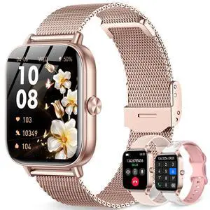 Smart Watch for Women, 1.85"HD Fitness Tracker (Answer/Make Call/Messages), 130+ Sport Modes with 24/7 Heart Rate/Sleep Monitor/Pedometer, IP68 Waterproof, Smartwatche for Android&iOS (Rose Gold) Smart Watch for Women, 1.85"HD Fitness Tracker (Answer/Make Call/Messages), 130+ Sport Modes with 24/7 Heart Rate/Sleep Monitor/Pedometer, IP68 Waterproof, Smartwatche for Android&iOS (Rose Gold)