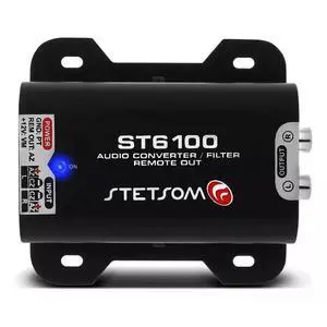 ST6100-3-in-1 Product: Car Audio Converter (Wire to RCA), Noise Filter, and Remote Output Activated by Sound for Original Factory Radio Player ST6100-3-in-1 Product: Car Audio Converter (Wire to RCA), Noise Filter, and Remote Output Activated by Sound for Original Factory Radio Player