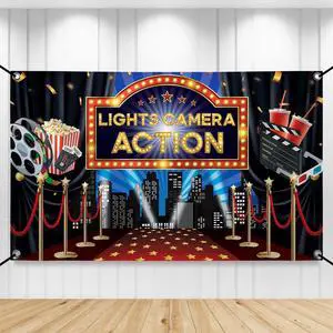 Lights Camera Action Backdrop 72x44 Inch, Movie Party Decorations | Movie Theme Party Decorations, Oscar Party Decorations, Lights Camera Action Decorations, Hollywood Backdrop Lights Camera Action Backdrop 72x44 Inch, Movie Party Decorations | Movie Theme Party Decorations, Oscar Party Decorations, Lights Camera Action Decorations, Hollywood Backdrop