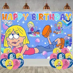 Lizzie McGuire Birthday Backdrop for Party, Cartoon Girls Happy Birthday Banner Balloons Shoot Photo Backgrounds Props for Fans Adults Photography Backdrop Lizzie McGuire Birthday Backdrop for Party, Cartoon Girls Happy Birthday Banner Balloons Shoot Photo Backgrounds Props for Fans Adults Photography Backdrop
