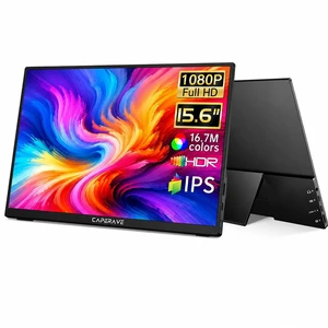 Portable Monitor 15.6'', 1080P FHD Ultra Slim Travel Monitor with Built-in Kickstand & Speaker & Protective Sleeve, USB C HDMI, Perfect for Laptop Mac Tablet Phone Xbox Switch PS5 Portable Monitor 15.6'', 1080P FHD Ultra Slim Travel Monitor with Built-in Kickstand & Speaker & Protective Sleeve, USB C HDMI, Perfect for Laptop Mac Tablet Phone Xbox Switch PS5