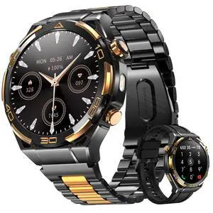 Smart Watches for Men with GPS, 1.43AMOLED Screen Luxury Men's Watch with LED Flashlight & Compass,ChatGPT/7-Day Battery/IP68 Waterproof/Heart Monitor, 120+ Workout Modes for Android iPhone(2 Bands) Smart Watches for Men with GPS, 1.43AMOLED Screen Luxury Men's Watch with LED Flashlight & Compass,ChatGPT/7-Day Battery/IP68 Waterproof/Heart Monitor, 120+ Workout Modes for Android iPhone(2 Bands)