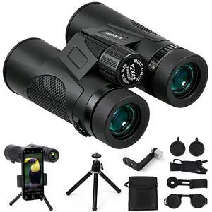 12x42 HD Binoculars for Adults High Powered with Phone Adapter Tripod | Bird Watching Binoculars Compact BAK4 Prism FMC Lens Waterproof Low Light Vision Binoculars for Cruise Ship,Hunting,Hiking 12x42 HD Binoculars for Adults High Powered with Phone Adapter Tripod | Bird Watching Binoculars Compact BAK4 Prism FMC Lens Waterproof Low Light Vision Binoculars for Cruise Ship,Hunting,Hiking