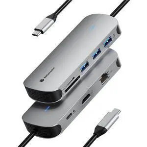Laptop Docking Station 4K@60Hz HDMI for MacBook/Dell/HP/Surface | 8 in 1 USB C Dock with HDMI, 100W PD 3.0, 3 USB A Data Transfer, RJ45, SD/TF, USB C Hub Multiport Adapter for Work & Travel Laptop Docking Station 4K@60Hz HDMI for MacBook/Dell/HP/Surface | 8 in 1 USB C Dock with HDMI, 100W PD 3.0, 3 USB A Data Transfer, RJ45, SD/TF, USB C Hub Multiport Adapter for Work & Travel