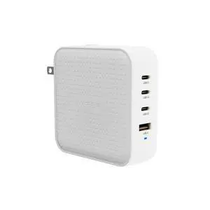 Juice® 100W GaN Safety Tested Travel Charger - Quad-Port GaN Charger for iPhone, iPad, MacBook, Smartphone, & Laptop - Compact Type C Charger Fast Charging Phone Charger for 4 Devices (White) Juice® 100W GaN Safety Tested Travel Charger - Quad-Port GaN Charger for iPhone, iPad, MacBook, Smartphone, & Laptop - Compact Type C Charger Fast Charging Phone Charger for 4 Devices (White)