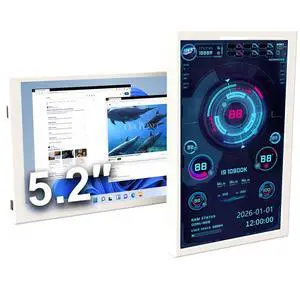 5.2" Customizabe LCD Screen Inside PC Case Screen for Computer Setup - Customizable PC Temperature Display Panel, GPU CPU FPS RAM HDD Computer Temp Monitor (White) 5.2" Customizabe LCD Screen Inside PC Case Screen for Computer Setup - Customizable PC Temperature Display Panel, GPU CPU FPS RAM HDD Computer Temp Monitor (White)