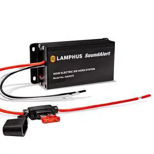 SoundAlert 100W Electronic Air Horn for Car Truck Police Emergency | Amplifier, Manual Control or Stock Horn Bypass, IP67 Waterproof, 100W Speaker Compatible SoundAlert 100W Electronic Air Horn for Car Truck Police Emergency | Amplifier, Manual Control or Stock Horn Bypass, IP67 Waterproof, 100W Speaker Compatible