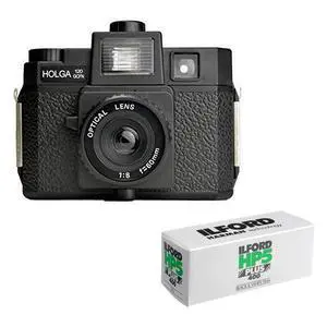 120GCFN Medium Format Film Camera with Ilford HP5 Plus Black and White Negative Film (120 Roll Film) Bundle 120GCFN Medium Format Film Camera with Ilford HP5 Plus Black and White Negative Film (120 Roll Film) Bundle