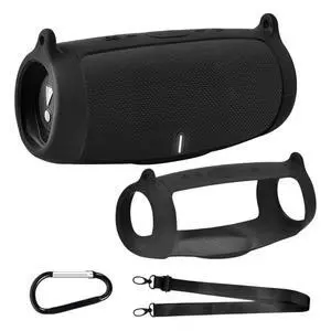 Silicone Case Cover for JBL Charge 5 Portable Bluetooth Speaker | Travel Gel Soft Skin,Waterproof Rubber Carrying Pouch with Strap (Black) Silicone Case Cover for JBL Charge 5 Portable Bluetooth Speaker | Travel Gel Soft Skin,Waterproof Rubber Carrying Pouch with Strap (Black)