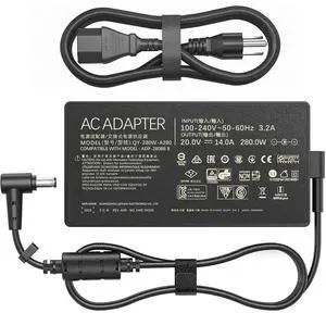280W 20V 14A AC Charger Compatible with Asus Rog Strix G18 G17 G16 G15 G531 G532 G533 G732L G731G Gl704 G733C Asus Zephyrus G14 G15 G16 M15 M16 S15 S17 Laptop Adapter Adp-280Eb B 280W 20V 14A AC Charger Compatible with Asus Rog Strix G18 G17 G16 G15 G531 G532 G533 G732L G731G Gl704 G733C Asus Zephyrus G14 G15 G16 M15 M16 S15 S17 Laptop Adapter Adp-280Eb B