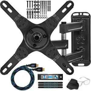 TV Monitor Wall Mount for 12-55 Inch TVs up to 40 lbs, Includes 10 ft HDMI Cable, Tools-Free Tilt, Max VESA 200x200mm, Articulating Arm TV Bracket, Full Motion Swivel, Low Profile, Extends 15" TV Monitor Wall Mount for 12-55 Inch TVs up to 40 lbs, Includes 10 ft HDMI Cable, Tools-Free Tilt, Max VESA 200x200mm, Articulating Arm TV Bracket, Full Motion Swivel, Low Profile, Extends 15"