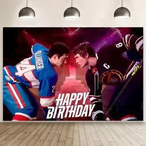 Wall Decor Backdrop for Heated Rivalry Themed Birthday Decorations, Heated Rivalry Themed Banner for Kids Birthday Party Supplies (5x3ft) Wall Decor Backdrop for Heated Rivalry Themed Birthday Decorations, Heated Rivalry Themed Banner for Kids Birthday Party Supplies (5x3ft)