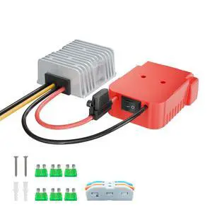 18V to 12V Step Down Converter Aadpter Compatible with Milwaukee M18 Batteries, DC 12 Voltage Battery Power Adapter, 20A 240W Buck Converter Regulator,with Over Discharge Protection, Switch and Fuse 18V to 12V Step Down Converter Aadpter Compatible with Milwaukee M18 Batteries, DC 12 Voltage Battery Power Adapter, 20A 240W Buck Converter Regulator,with Over Discharge Protection, Switch and Fuse