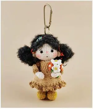 Handmade Crochet Girl Holding Bouquet Keychain, Cute Amigurumi Flower Doll Bag Charm, Premium Plush Backpack Pendant, Creative Gift for Her Handmade Crochet Girl Holding Bouquet Keychain, Cute Amigurumi Flower Doll Bag Charm, Premium Plush Backpack Pendant, Creative Gift for Her