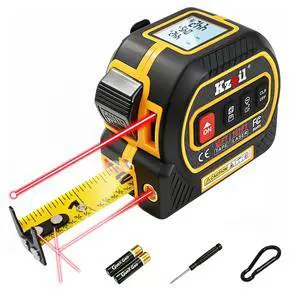 4-in-1 Tape Measure 196ft Laser Tape Measure 16ft Manual Tape with Fractional Readouts, Laser Measuring Tool with Backlit LCD, Magnetic Hook & Base - Area/Volume, for Woodworking & DIY 4-in-1 Tape Measure 196ft Laser Tape Measure 16ft Manual Tape with Fractional Readouts, Laser Measuring Tool with Backlit LCD, Magnetic Hook & Base - Area/Volume, for Woodworking & DIY