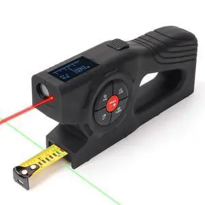 393Ft Digital Tape Measure with Laser - 3-in-1 Recharge Electronic Laser Measuring Tape with Tape Measure 16Ft OLED Display M/in/Ft Unit Switch Area/Volume/Pythagorean,Class II Laser 393Ft Digital Tape Measure with Laser - 3-in-1 Recharge Electronic Laser Measuring Tape with Tape Measure 16Ft OLED Display M/in/Ft Unit Switch Area/Volume/Pythagorean,Class II Laser